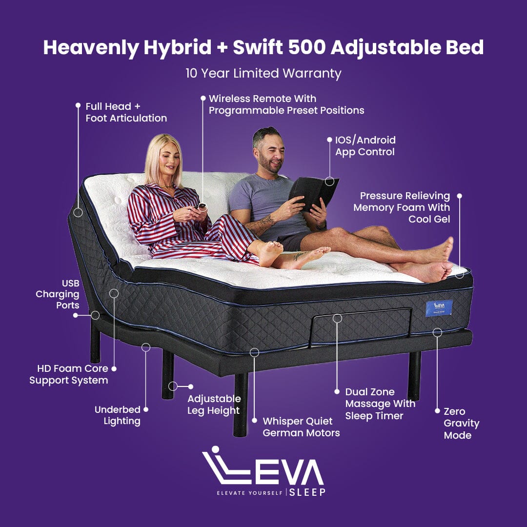 Heavenly Hybrid Queen Adjustable Bed Package